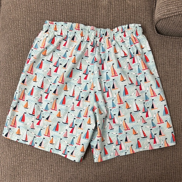 Men’s Sailboat Print Swim Shorts Size Medium - Picture 3 of 4